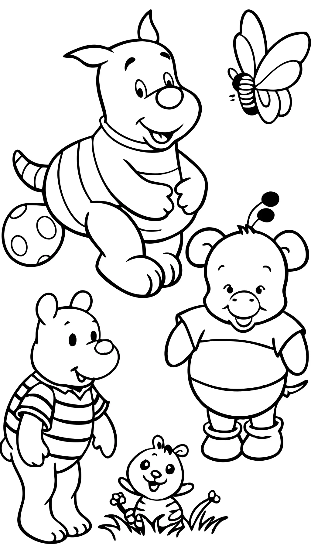 coloring pages pooh